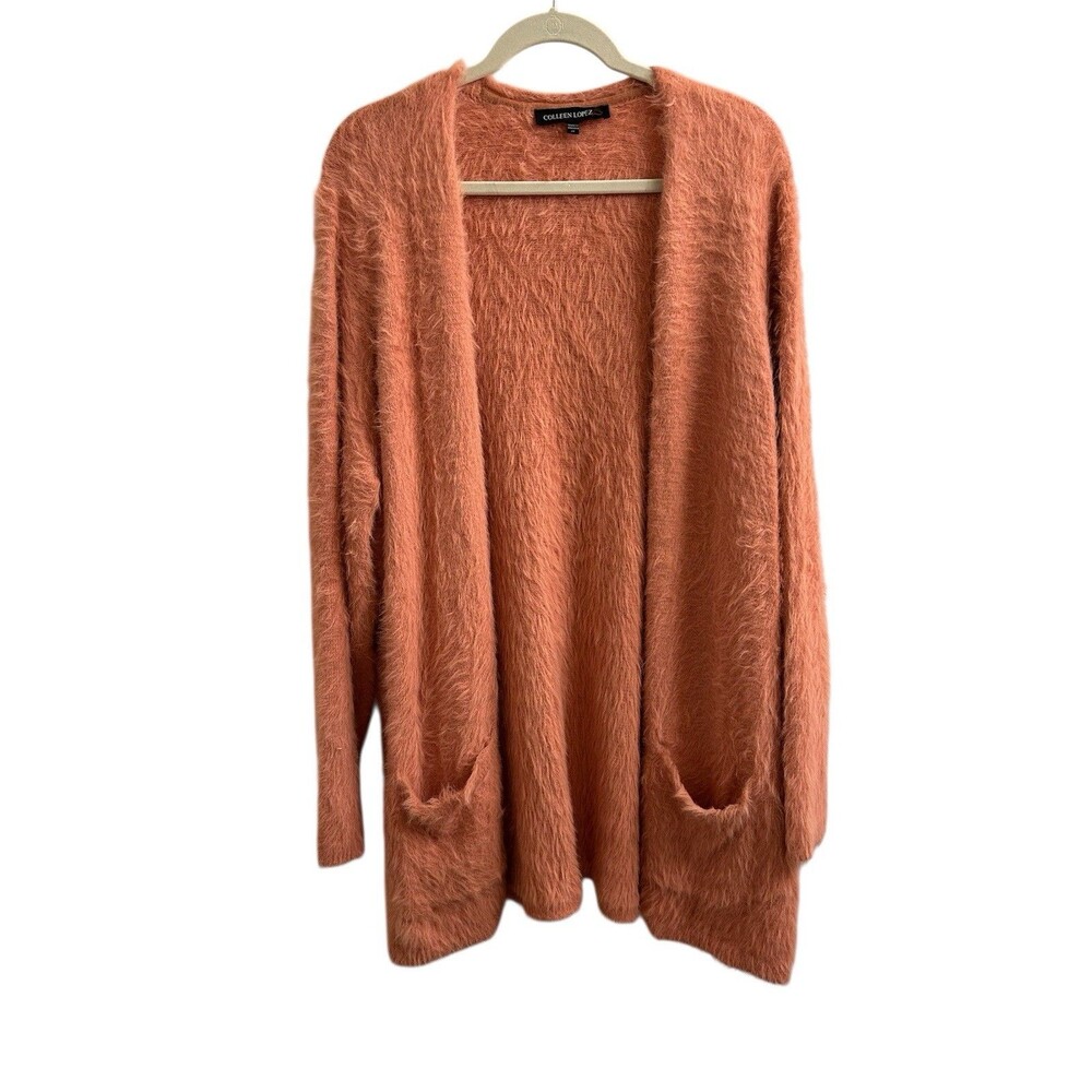 Colleen Lopez Coral Open Front Cardigan Size 2X